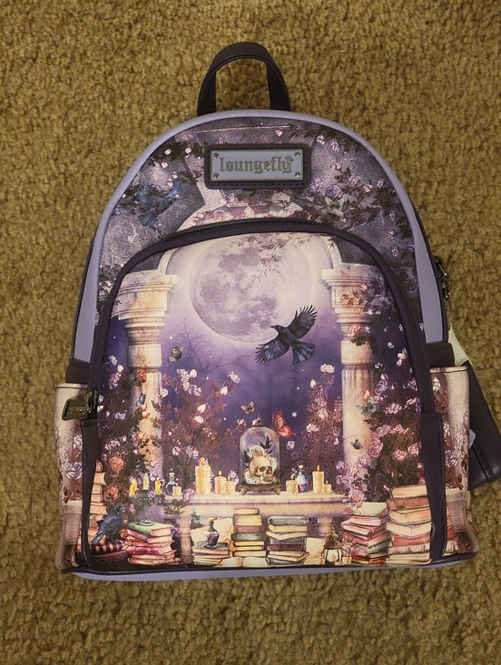 Loungefly Handbags - Loungefly Purple Dark Genre /Gothic Raven Mini Backpack NWT